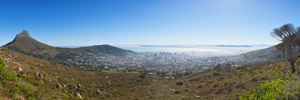 Cape Town from the foothill of Table Mountain